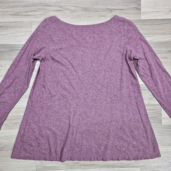 Pure Jill Purple Shirt A Line Tee Longsleeve Pima Cotton XS - Picture 7 of 7